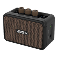 Aroma 5W Electric Guitar Rechargeable Portable Amplifier Black [AG-04}