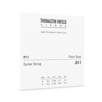 DTP11 Thomastik .011 Single String Plain Brass Plated Steel