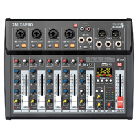 Italian Stage 6-Channel Stereo Audio Mixer with DSP MultiFX [IS2MIX6PRO]