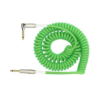 Kirlin IMK202GR 30ft Premium Coil Green Instrument Cable RA - Straight