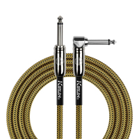 Kirlin IWCC202BY 20ft Tweed Entry Woven Instrument Cable RA - Straight with Chrome Ends