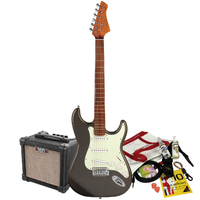 Northstar S-Style Electric Guitar Charcoal Frost with Aroma 10W Amp & Accessory Pack [NS1-CF-PACK]