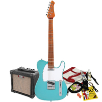 Northstar T-Style Electric Guitar Cadillac Blue with Aroma 10W Amp & Accessory Pack [NS2-CB-PACK]