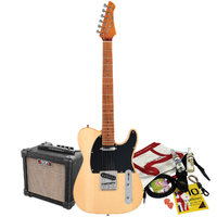 Northstar T-Style Electric Guitar Natural Matte with Aroma 10W Amp & Accessory Pack [NS2-NA-PACK]