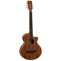 Tanglewood Reunion Pro All Figured Black Walnut Solid Top Traveller Super Folk C/E [TRU2-CE-AW]